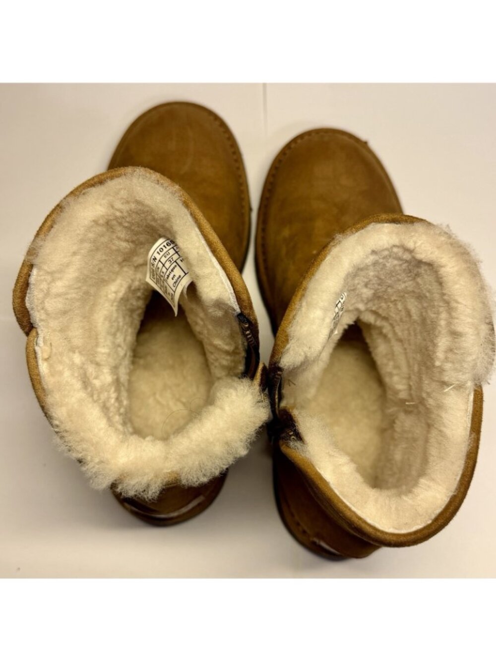 UGG Abree Women Mini Ankle Sheepskin Brown Suede Boots Size 6US 37EU - Picture 7 of 10
